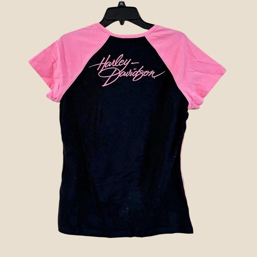 Harley Davidson Pink Label New Large Short Sleeve Tee Breast Cancer Awareness